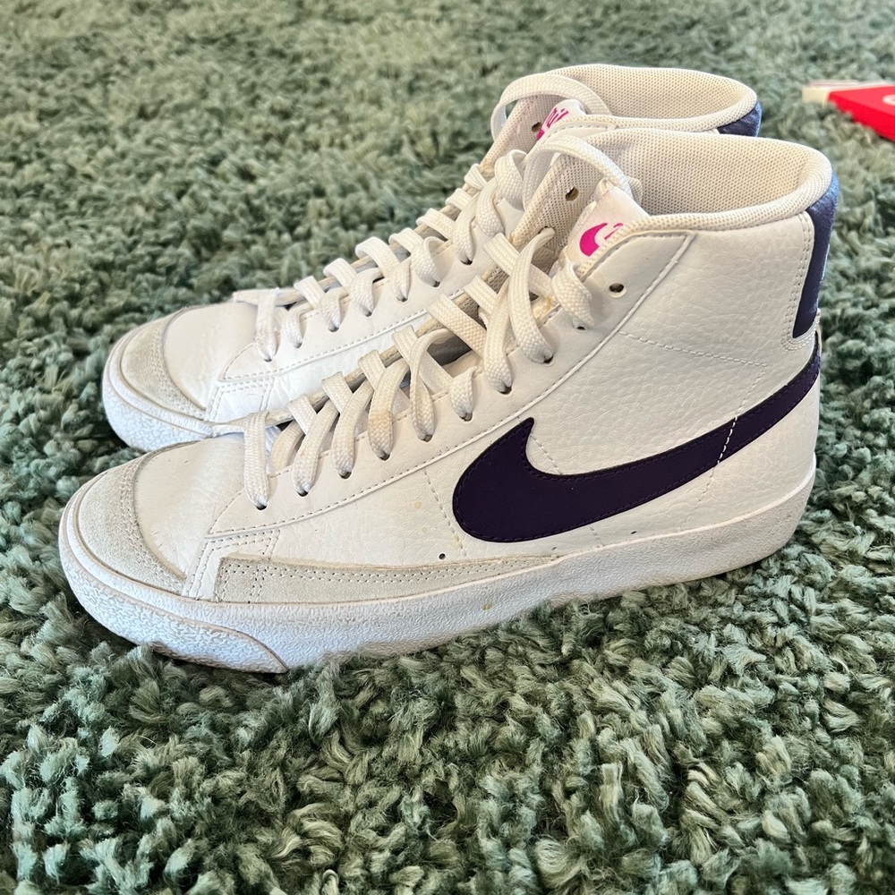 Purple Nike blazers